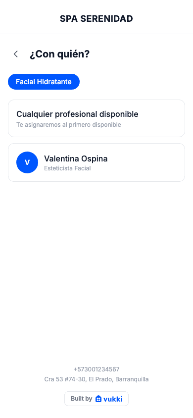 Vista movil del flujo de reservas